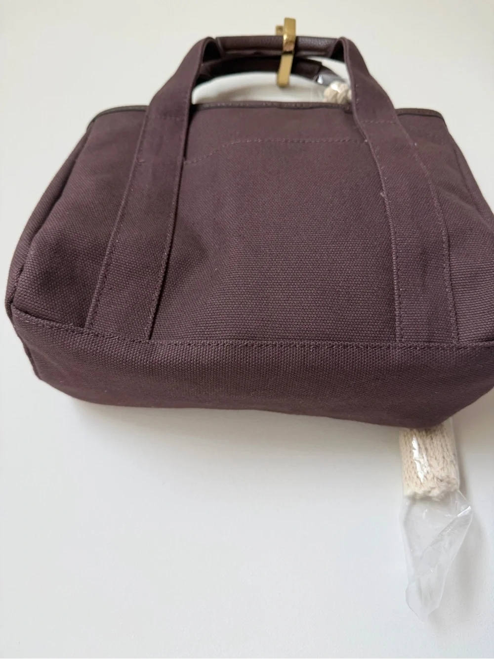brown sardine fish Embroidered tote bag with charm